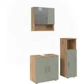 Vicco Badkamermeubelset Irma, Saliegroen, 3-delig