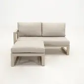 Vita Grosso 2-zits bank R+ hocker beige