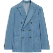BOSS Blazer met peak-revers van Italiaanse katoen
