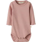 Lil´ Atelier Lil' Atelier Romper l/s - NbfDimia - Misty Rose - - 56 - Rompers Lange Mouw