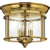 HINKLEY Plafondlamp Gentry, dimbaar, messing / goud, Woon-/ Eetkamer, Messing, Antiek, plafondlamp