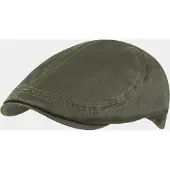 Hatland Mayfield - Verweerd katoenen pet - Olijf groen - Assorti - XL