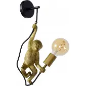 Lucide Wandlamp Extravaganza Chimp Zwart Goud E27