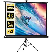 HOMCOM -Projectiescherm-Metaal-131x92x203cm-Zwart
