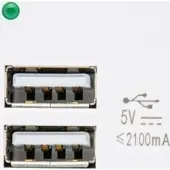 Macleans USB-stopcontactlader met 2 USB-poorten, tot 2,1A, snelladen. Modulair wandcontactdoos, inbouwdoos, wanddoos, inbouwmontage (USB-stopcontact 2,1A, wit)