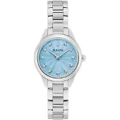 Bulova Kwartshorloge Polshorloge, dameshorloge, roestvrijstalen armband, met diamanten
