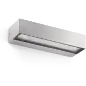 Faro Toluca - wandverlichting - 22 x 6,5 x 4,5 cm - 16W LED incl. - IP65 - satijn aluminium