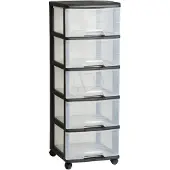 Curver Plankmand - - Zwart - 37 x 39 x 100 cm - Duurzaam plastic