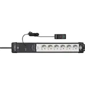 Brennenstuhl Premium-Line Comfort Switch Plus | stekkerdoos | 6-voudig | zwart/lichtgrijs | 3m | H05VV-F 3G1,5 - 1951560102