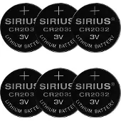 Sirius CR2032 batterijen 12 stuks (2 verpakkingen)