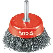 YATO YT-4751, Voorbereidingsborstel, 4500 omwentelingen per minuut, 6 mm, 7,5 cm, Rood, Roestvrij staal