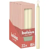 Bolsius - Gladde Dinerkaarsen - 23 cm - 32 stuks - Ivoor