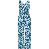 s.Oliver Black Label Jumpsuit petrol / wit