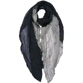 Juleeze Sjaal Dames Effen 90x180 cm Zwart Grijs Synthetisch