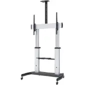 Manhattan Aluminium Heavy-Duty In hoogte verstelbare multimedia TV trolley - 60 tot 100 inch
