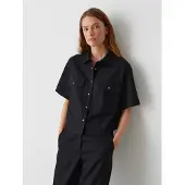 Opus Relaxed fit blouse met paspelzakken op de borst, model 'Fringo'