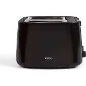 Livoo DOD167B/N/W broodrooster, kunststof behuizing, stopfunctie, ontdooifunctie, koelwand