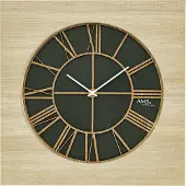 AMS 9641 vierkante wandklok, hout met opgelegde cijfers 50 cm