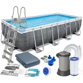 Bestway Buitenbad met frame, 549 x 274 x 122 cm, 12-in-1, 56998