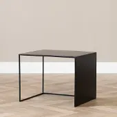 Bronx Bijzettafel Bianca metaal zwart 37 cm hoog
