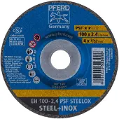 PFERD TOOLS EH 100-2,4 PSF STEELOX/16,0 61739326 Doorslijpschijf gebogen 100 mm 25 stuk(s) RVS, Staal