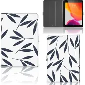 B2Ctelecom iPad 10.2 2019 | iPad 10.2 2020 | 10.2 2021 Tablet Cover Leaves Blue