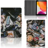 B2Ctelecom iPad 10.2 2019 | iPad 10.2 2020 | 10.2 2021 Tablet Hoesje met foto Badges