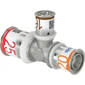 Uponor T-stuk Ø25x16x20mm - messing - 1070573