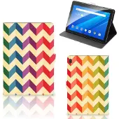 B2Ctelecom Lenovo Tab E10 Tablet Hoes Zigzag Multi Color