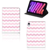 B2Ctelecom iPad Mini 6 (2021) Tablet Hoes Waves Roze