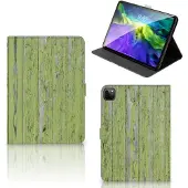 B2Ctelecom iPad Pro 11 2020/2021/2022 Tablet Book Cover Green Wood