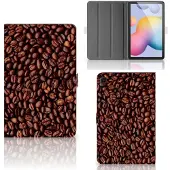 B2Ctelecom Samsung Galaxy Tab S6 Lite | S6 Lite (2022) Tablet Stand Case Koffiebonen