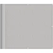 vidaXL Balkonscherm 90x500 cm 100% oxford polyester lichtgrijs