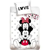 Jerry Fabrics Minnie Mouse Dekbedovertrek Love - Eenpersoons - 140 x 200 cm - Katoen