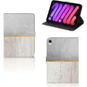 B2Ctelecom iPad Mini 6 (2021) Tablet Book Cover Wood Concrete