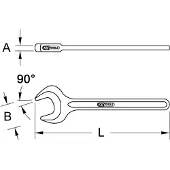 Ks Tools Spanner, BRONZEplus steeksleutel met open uiteinde (46 mm)