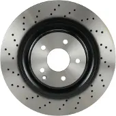 TRW Remschijf DF4341S voorkant, geperforeerd, sleuf, sterk gecarboniseerd, 1 Stuk