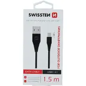 Swissten Datenkabel USB / USB-C 3.1 1.5M (9mm)