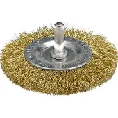 TOYA Schijfborstel - - 06986 - Ø100 mm - golvend draad - met steel