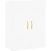 vidaXL Hoge kast 69,5x34x180 cm bewerkt hout wit