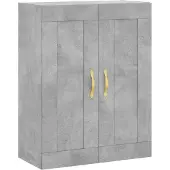 vidaXL Hoge kast 69,5x34x180 cm bewerkt hout betongrijs