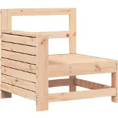 vidaXL Tuinbank met armleuning 69x62x70,5 cm massief grenenhout