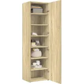 vidaXL Hoge kast 50x42,5x185 cm bewerkt hout sonoma eikenkleurig