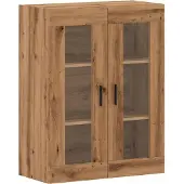 vidaXL Wandkast 69,5x34x90 cm artisanaal eikenkleurig