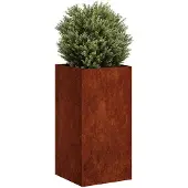 vidaXL Plantenbak roestig 40x40x80 cm weervast staal