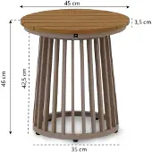 Coco Toscana loungetafel 45 cm