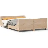 vidaXL Bedframe zonder matras massief grenenhout 140x190 cm