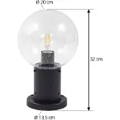 LINDBY Buitenverlichting , Dangan, dimbare, Zwart, Terras, Glas, Modern