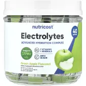 Nutricost , Elektrolyten, Advanced Hydratie Complex, Green Apple, 40 Stick Packs, 0.1 oz (4 g) Each