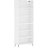 Syfax Hoge kast 69,5x32,5x180 cm bewerkt hout wit